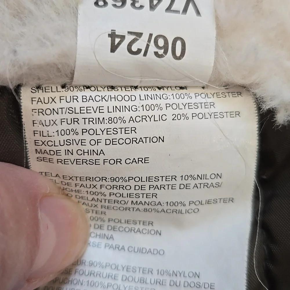 Rothschild | Olive Green Hooded Girls Coat Size Medium